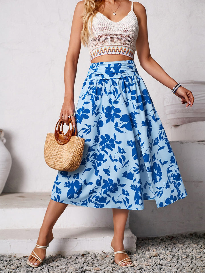 Floral Midi Skirt - Multi colors