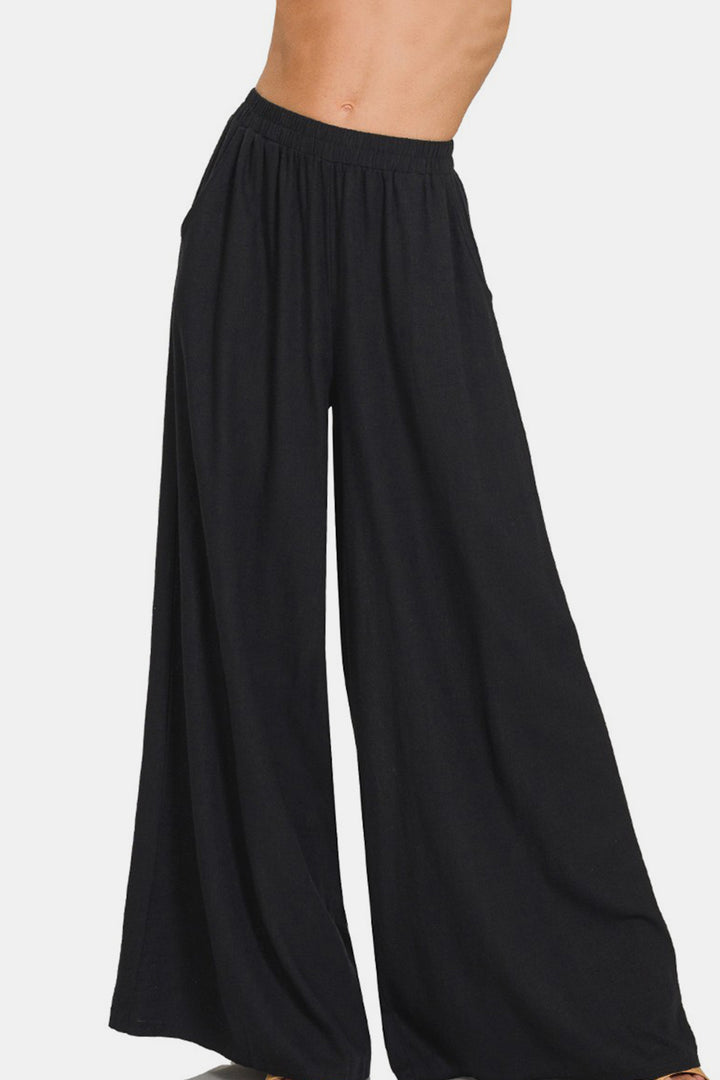 Flowy Black Wide Leg Pants