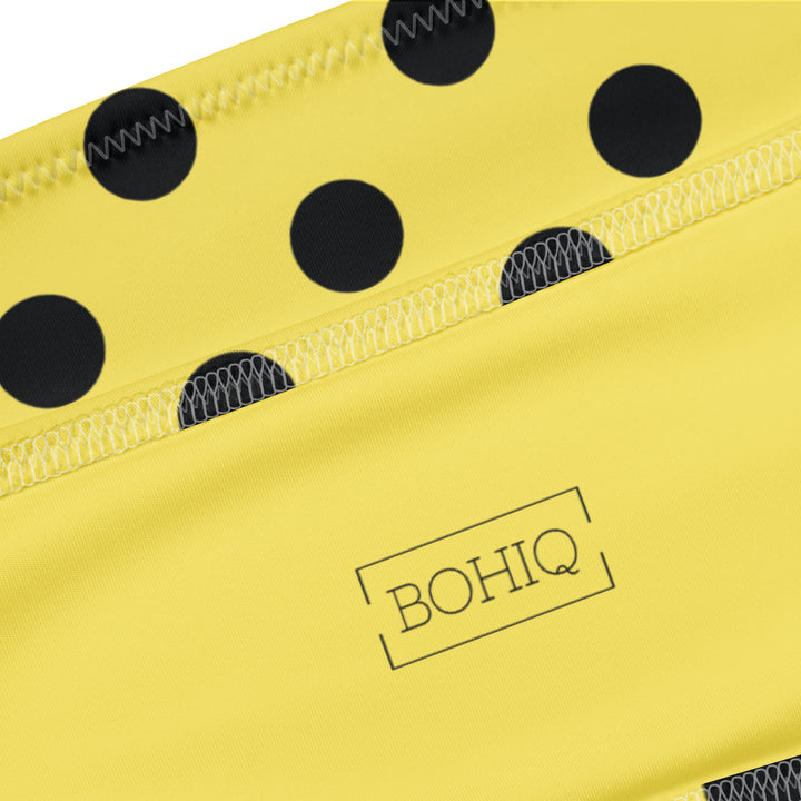 Yellow Polka Dot Bandeau Bikini Top