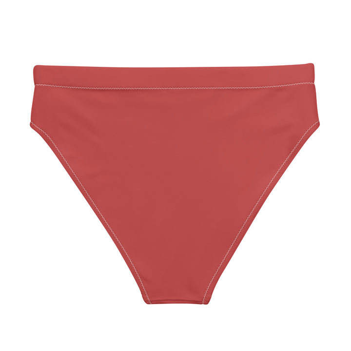 Red High Waisted Bikini Bottom