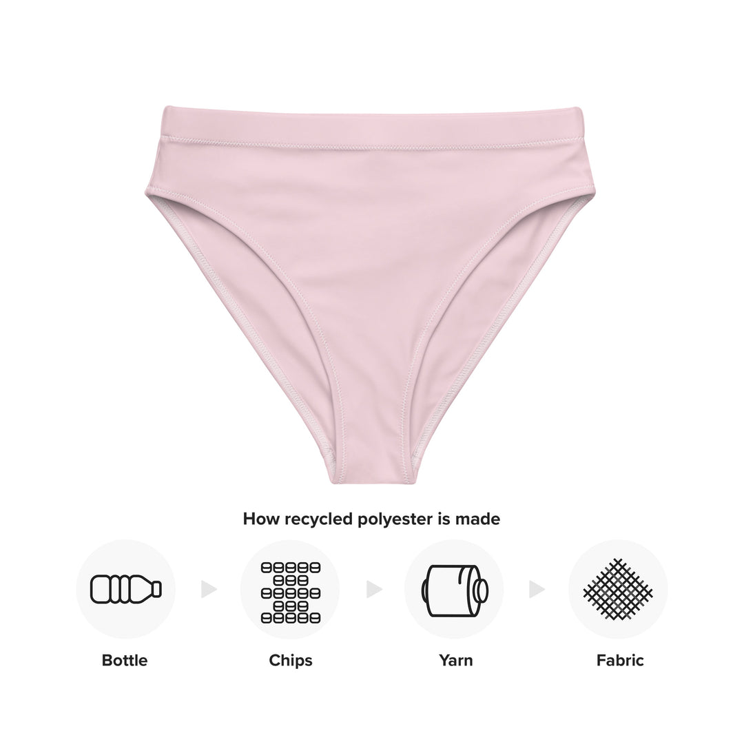 Pink High Waisted Bikini Bottom