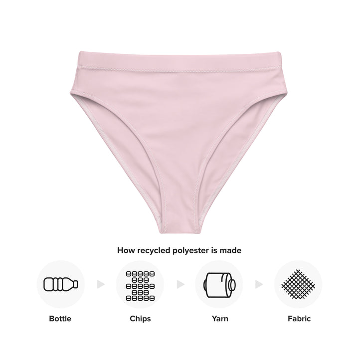 Pink High Waisted Bikini Bottom