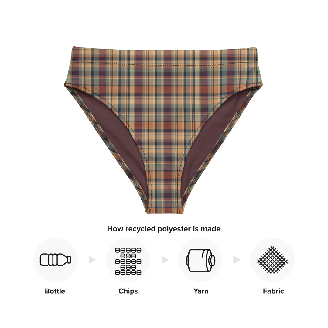 Earthy Plaid High Waisted Bottom