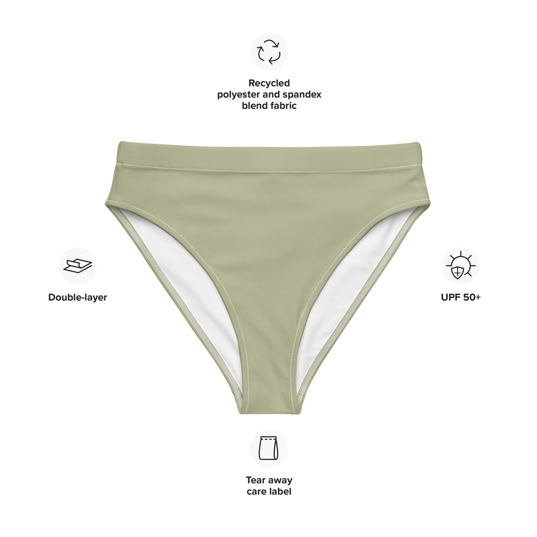 Green High Waisted Bikini Bottom