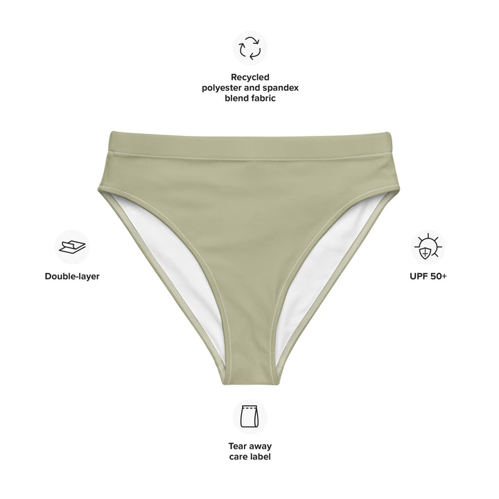 Green High Waisted Bikini Bottom