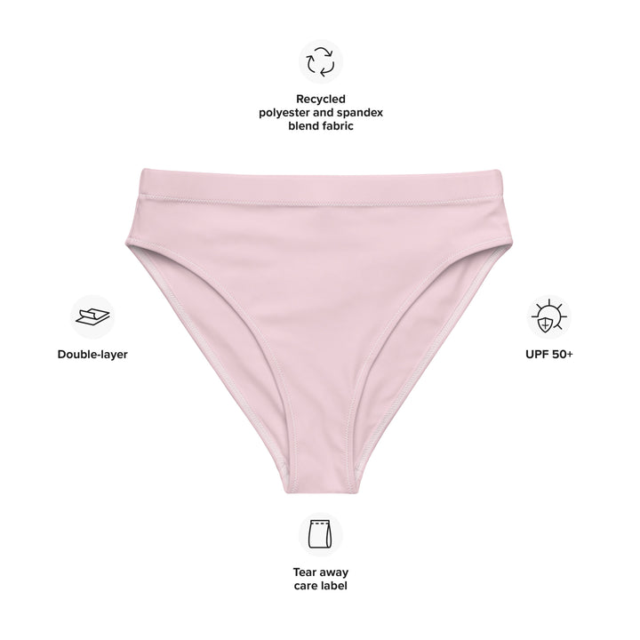Pink High Waisted Bikini Bottom