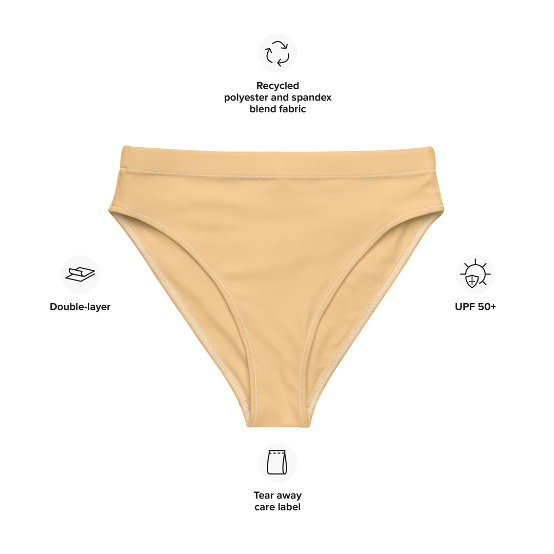 Yellow High Waisted Bikini Bottom