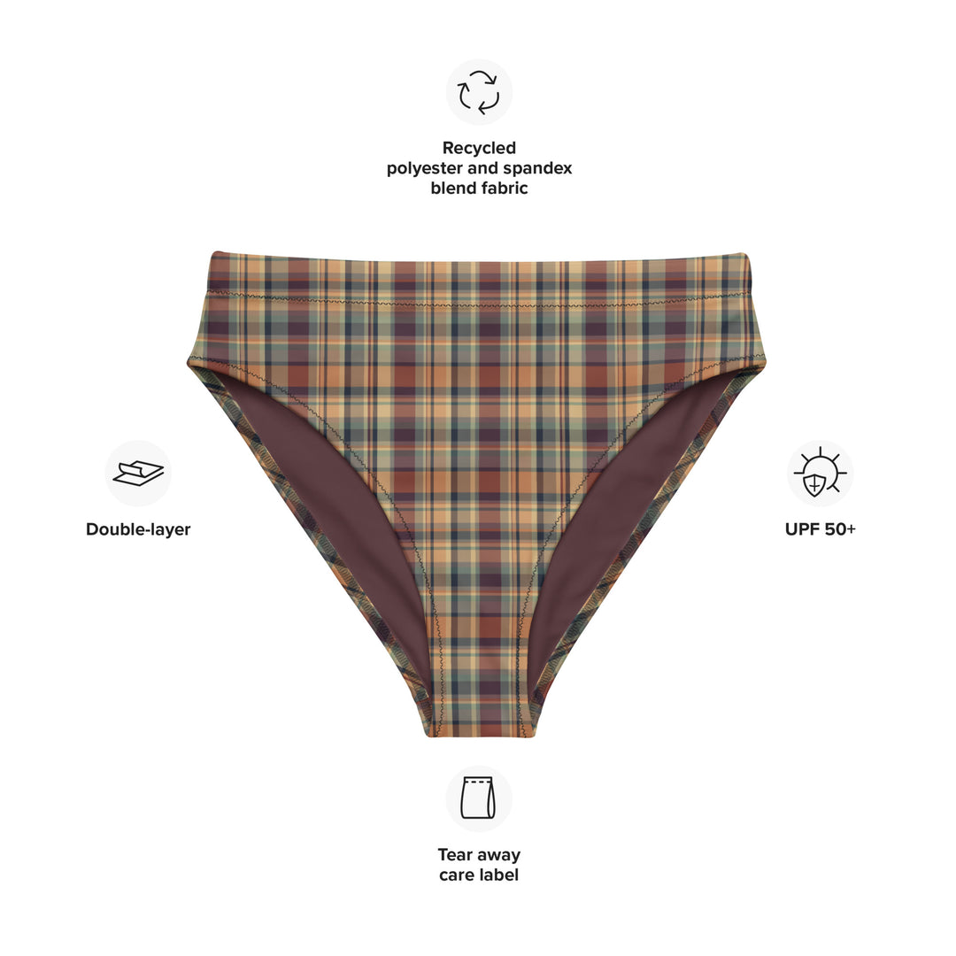 Earthy Plaid High Waisted Bottom