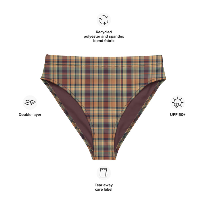 Earthy Plaid High Waisted Bottom