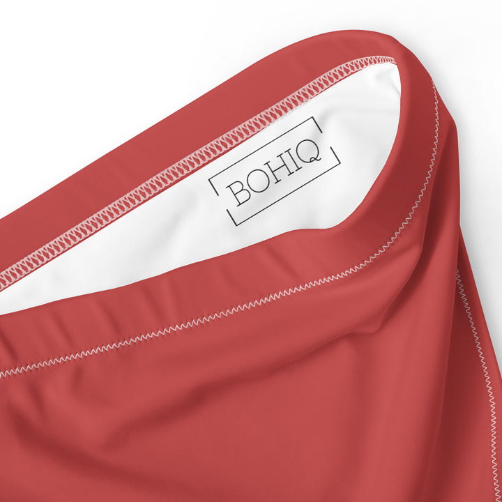 Red High Waisted Bikini Bottom