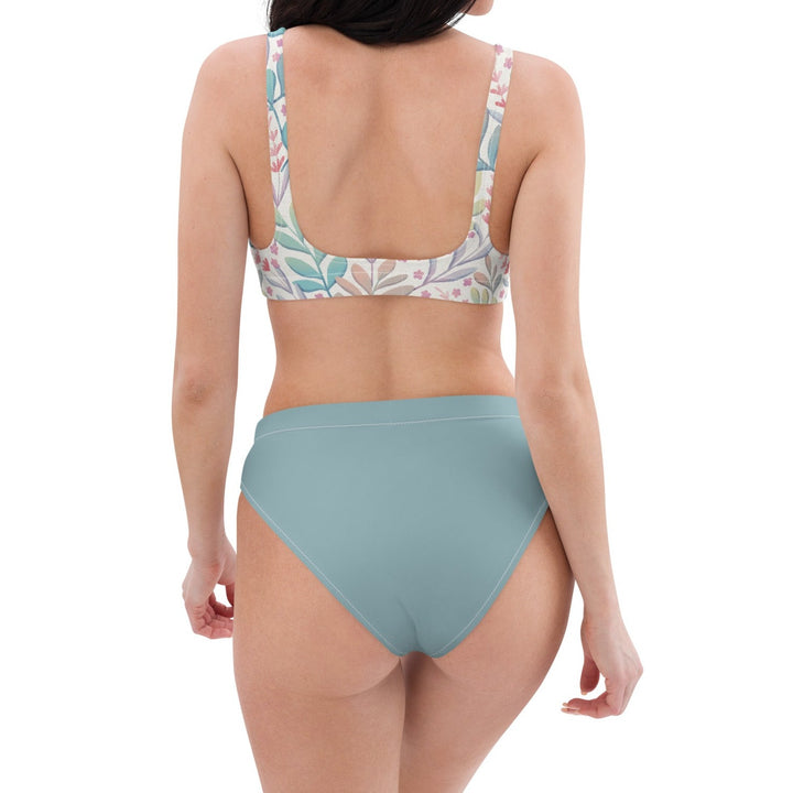 Leaves & Flowers Top High Waisted Bikini Set