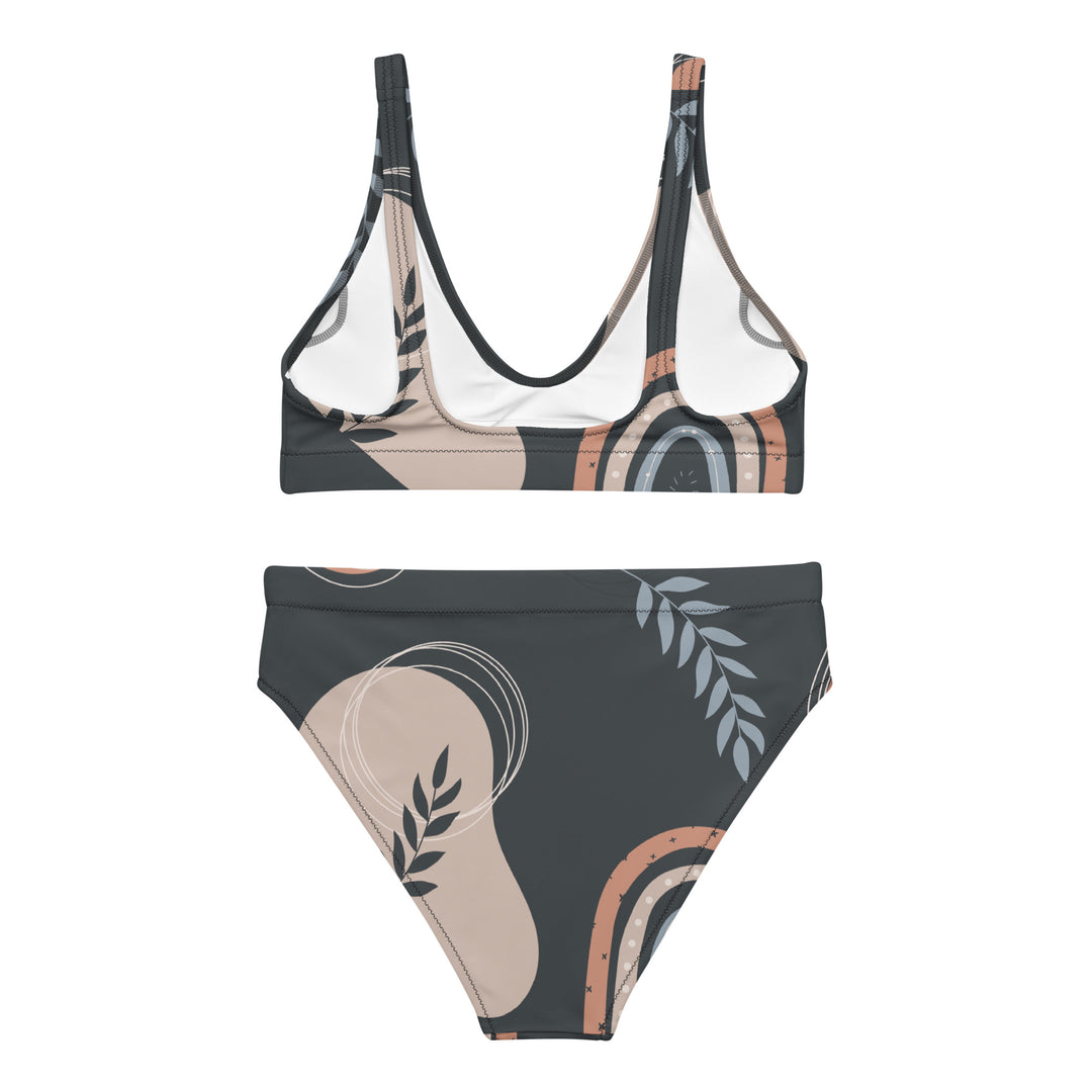 Faded Black High Waist Bikini Set