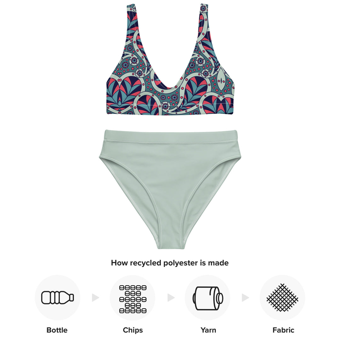 Conch Paisley High Waisted Bikini