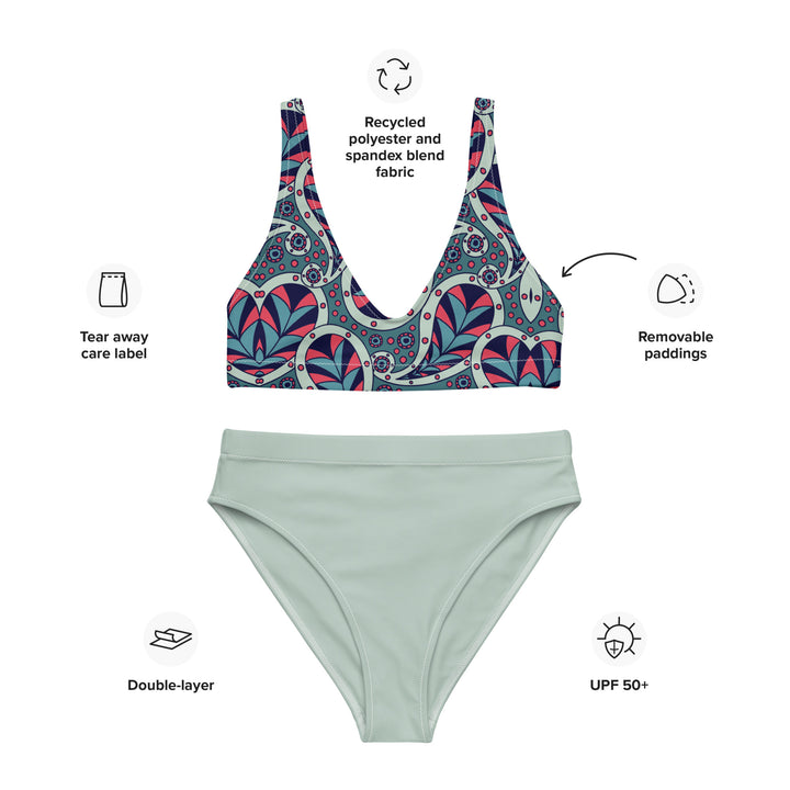 Conch Paisley High Waisted Bikini