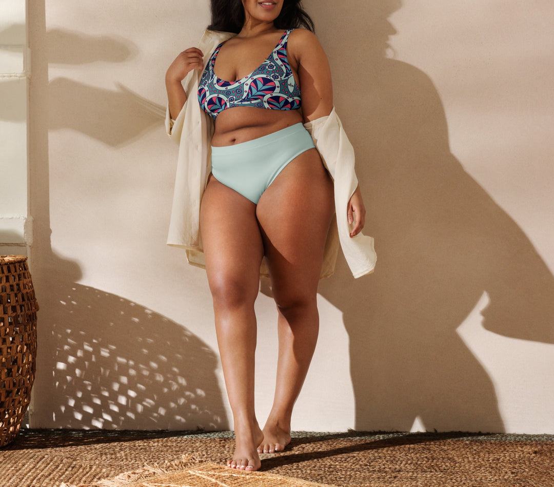Conch Paisley High Waisted Bikini