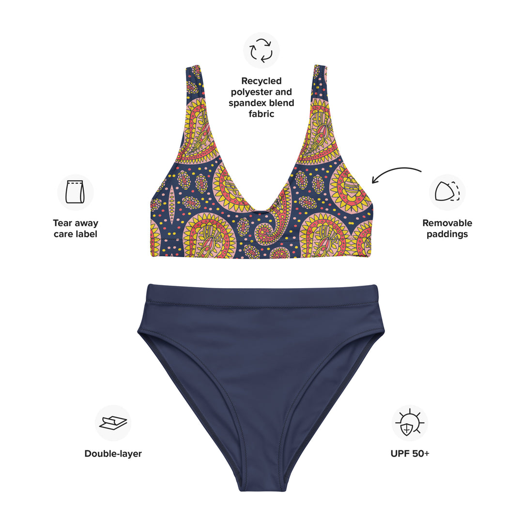 Martinique Paisley High Waisted Bikini