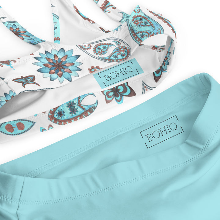 Blizzard Blue High Waisted Bikini | Sustainable Swimwear