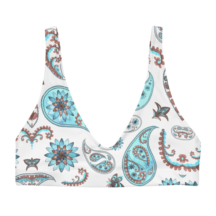 Blizzard Blue Paisley Bralette Bikini Top