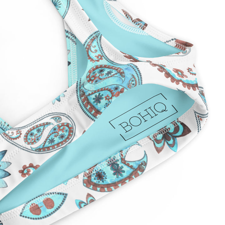 BOHIQ Blizzard Blue Paisley Bralette Bikini Top