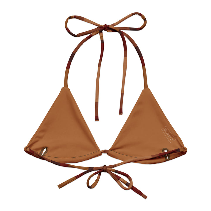 Sunset Plaid String Bikini Top