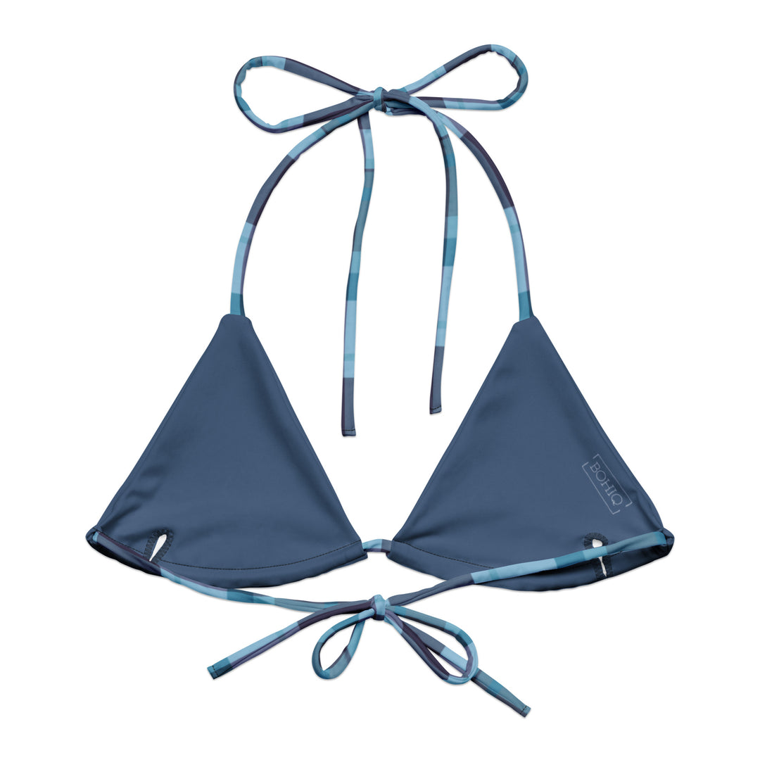 Winter Eve Plaid Bikini Top - Eco-Friendly