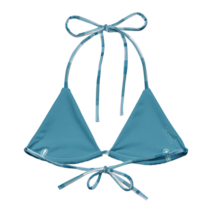 Winter Frost Plaid Bikini Top - Eco-Friendly - BOHIQ