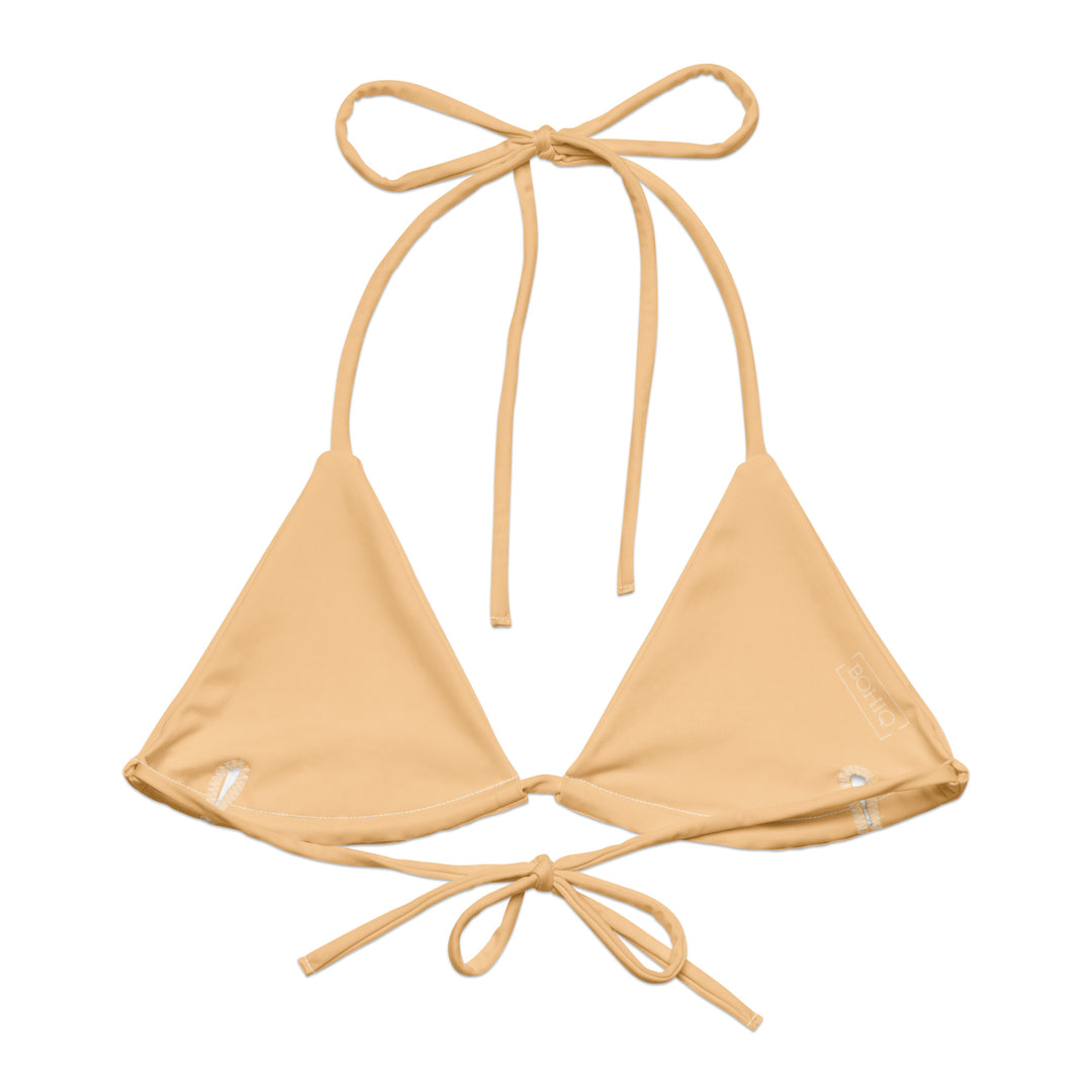 Yellow Gingham String Bikini Top