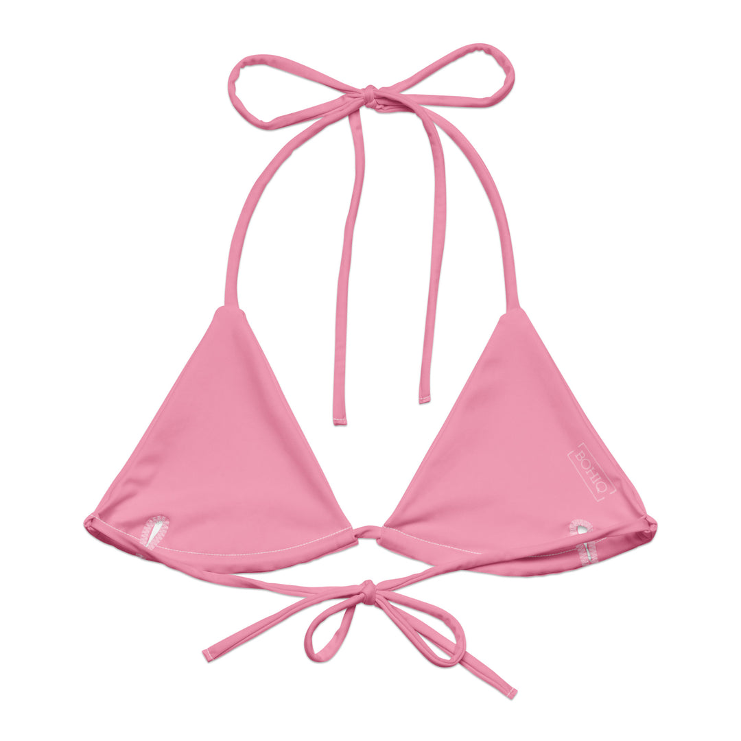 Pink Polka Dot Bikini Top