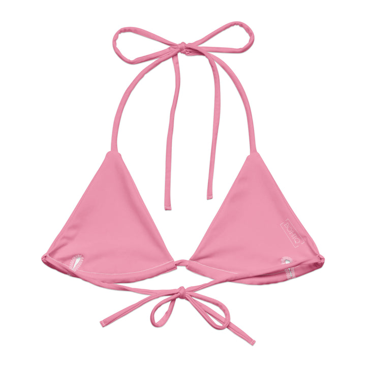 Pink Polka Dot Bikini Top
