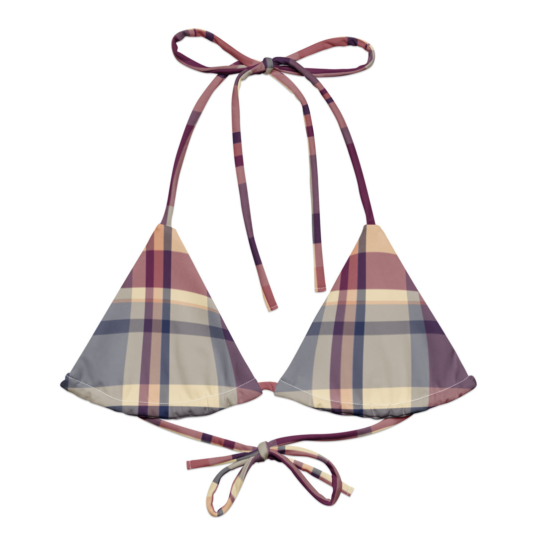 Lavender Haze Plaid Bikini Top