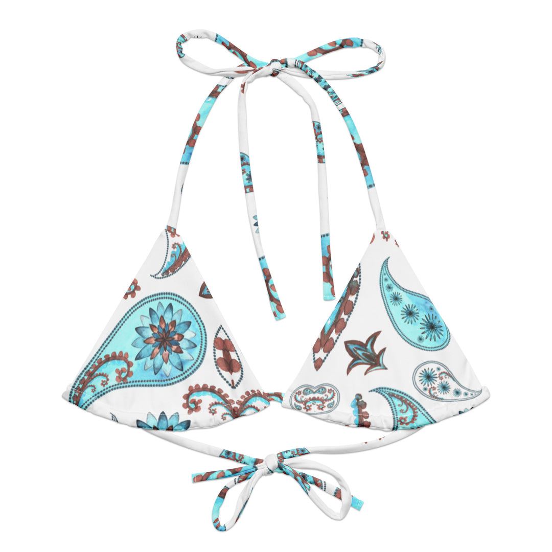 Blizzard Blue Paisley Bikini Top