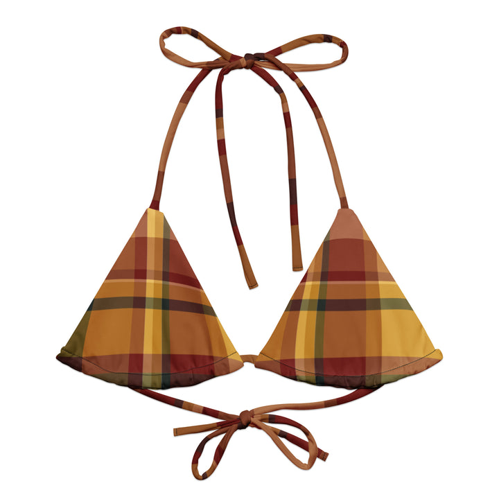 BOHIQ Sunset Plaid Bikini Top