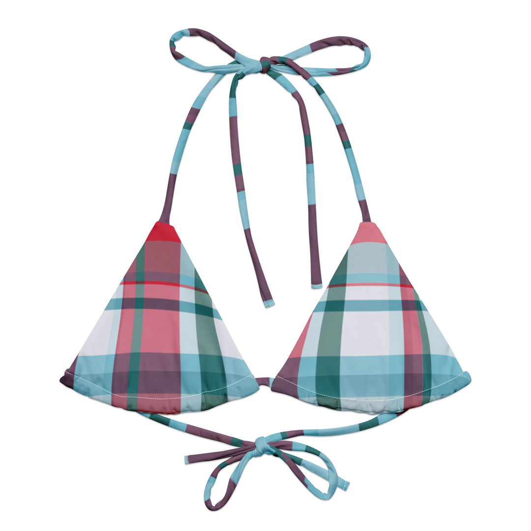 Cherry Blossom Plaid Bikini Set