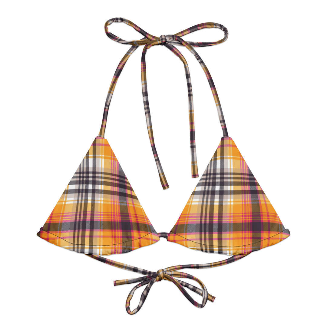 BOHIQ Contessa Plaid String Bikini Top