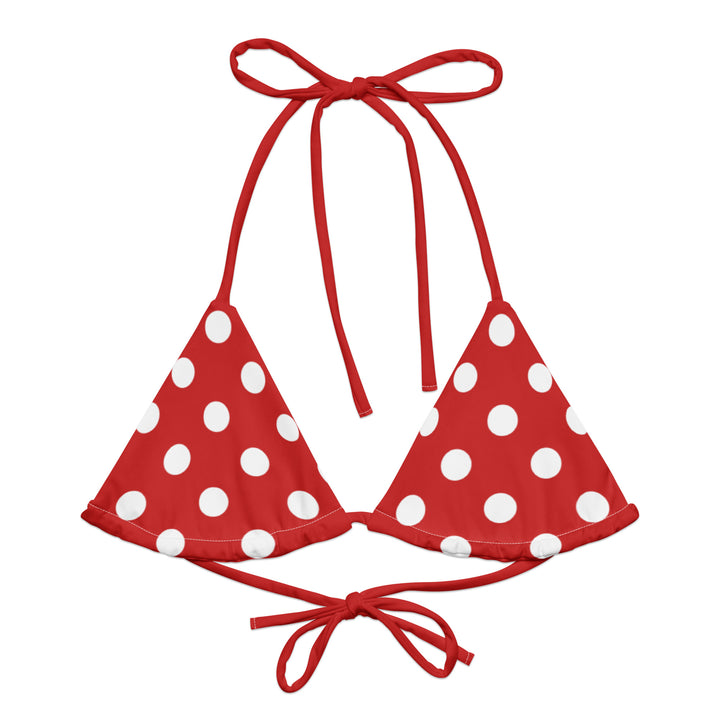 Red Polka Dot Bikini Top