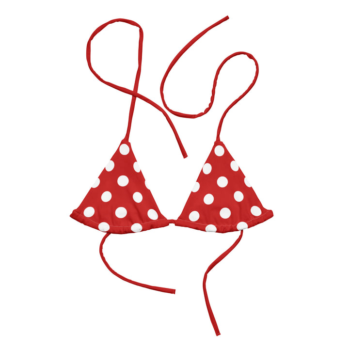 Red Polka Dot Bikini Top BOHIQ
