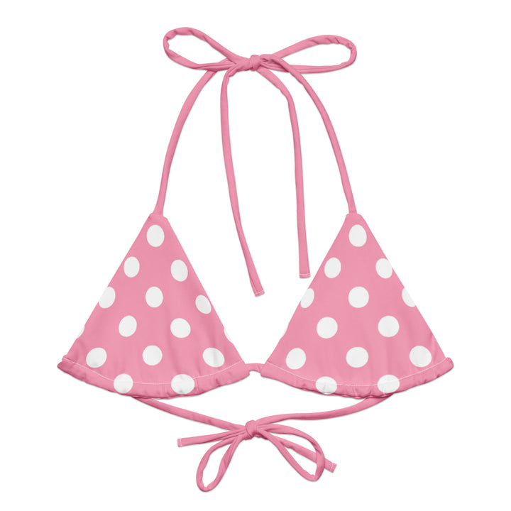 Pink Polka Dot Bikini Top