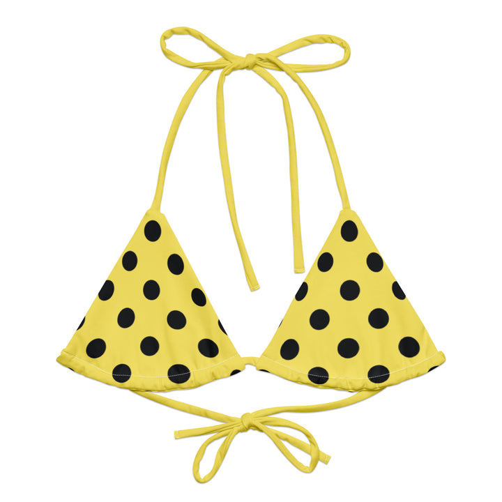 Yellow Polka Dot Bikini Top