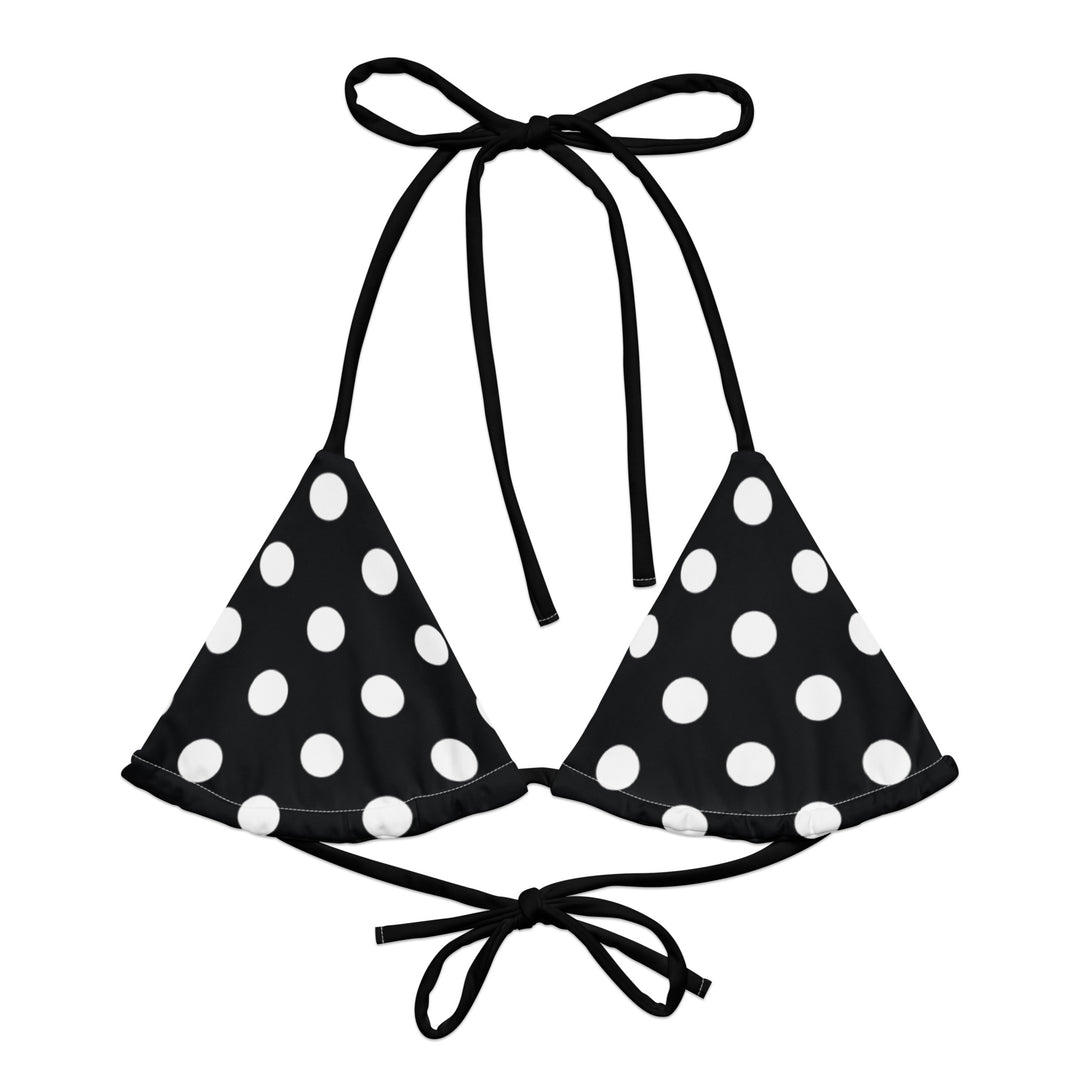 Black Polka Dot Bikini Top