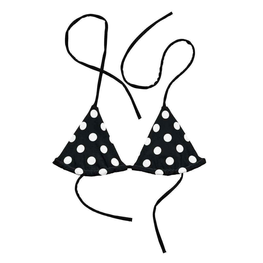 Black Polka Dot Bikini Top