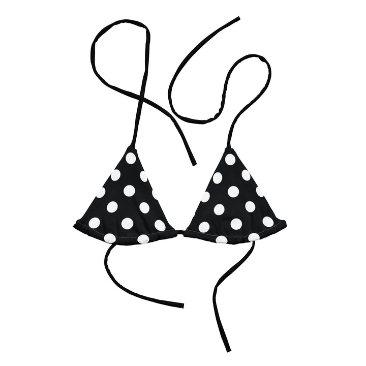 Black Polka Dot Bikini Top