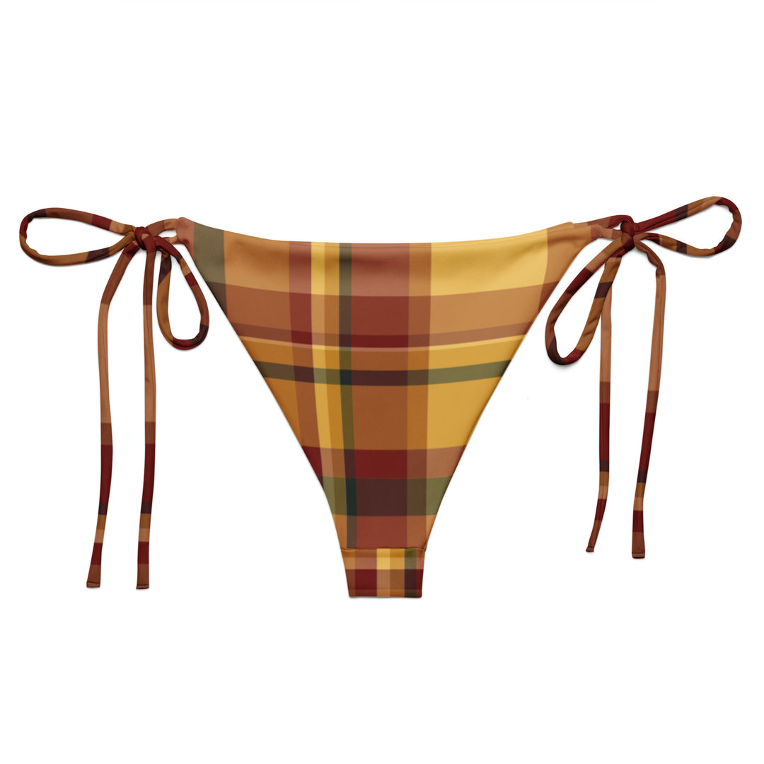 Sunset Plaid String Bikini Bottom