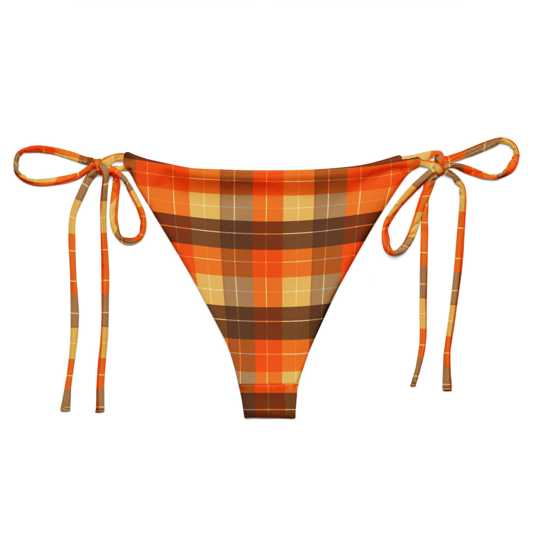 Pumpkin Spice Plaid Bikini Bottom