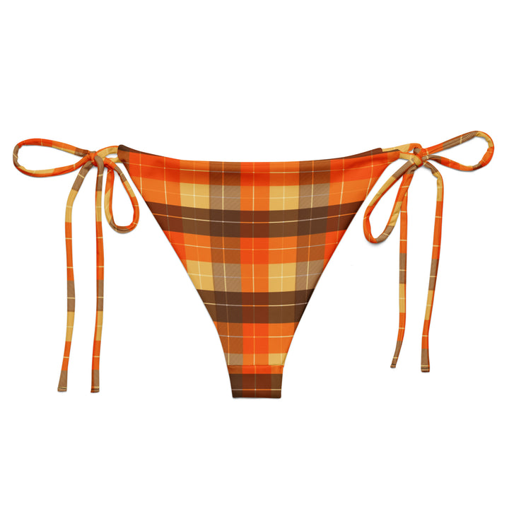 Pumpkin Spice Plaid Bikini Bottom