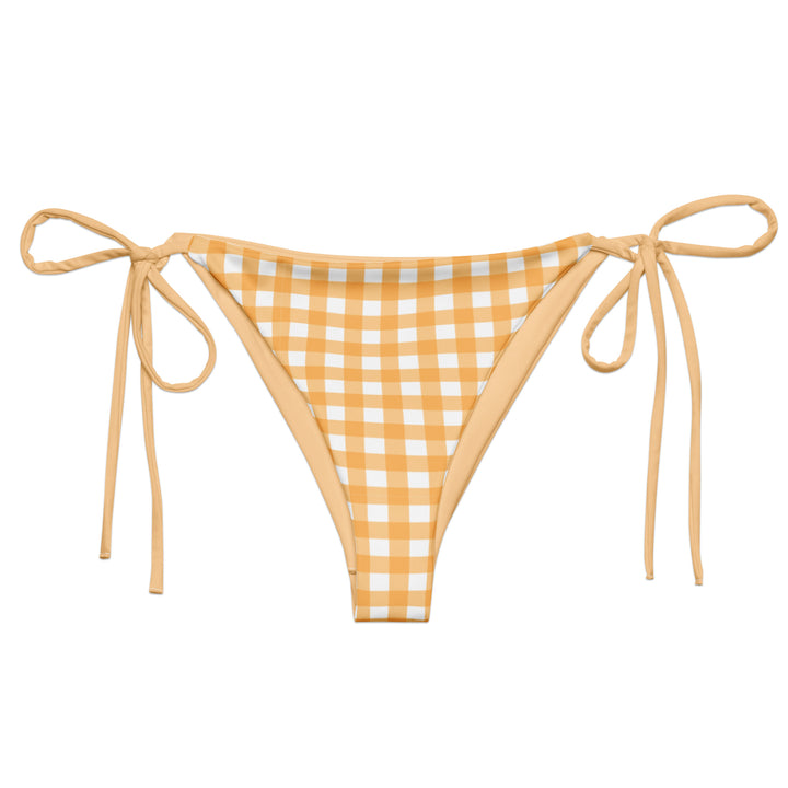 Yellow Gingham String Bikini Bottom
