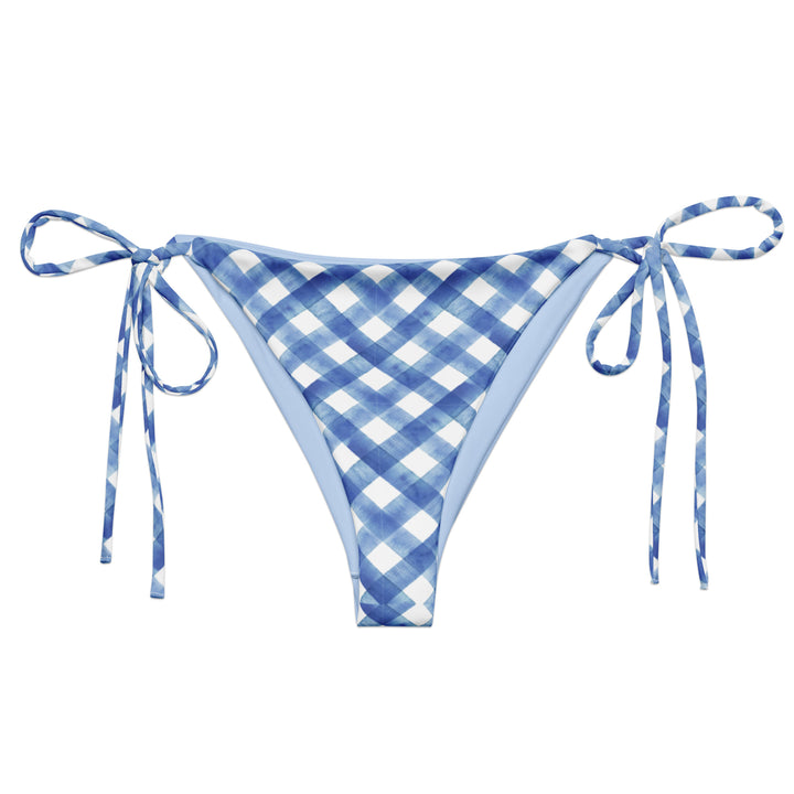 Blue Gingham String Bikini
