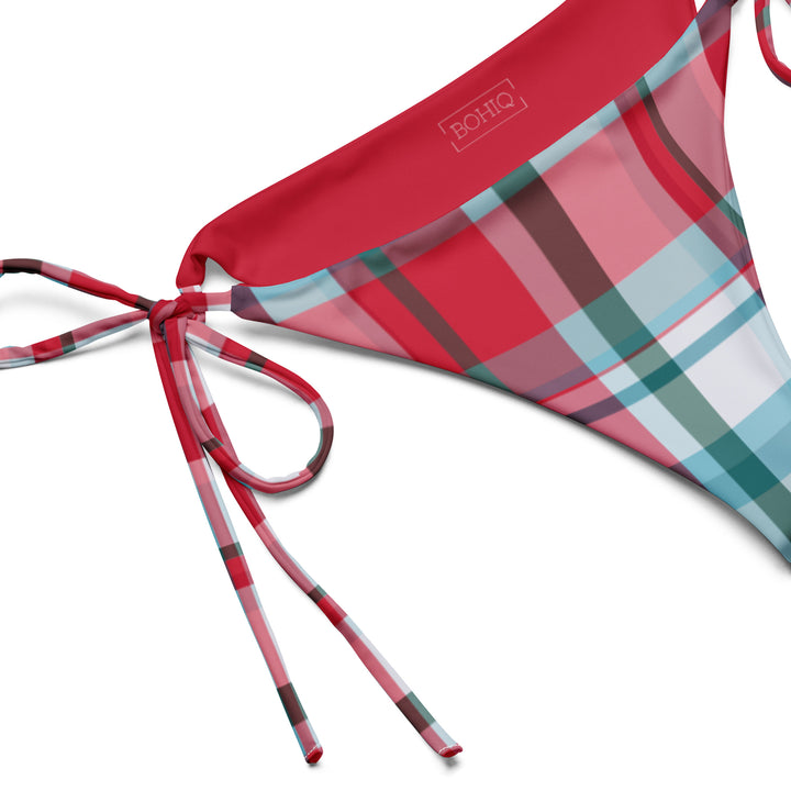 Cherry Plaid Bikini Bottom