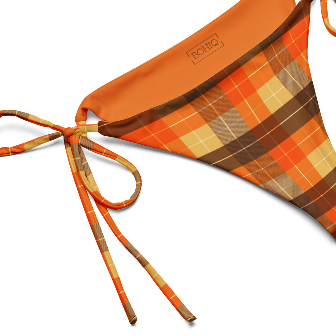 Pumpkin Spice Plaid Bikini Bottom