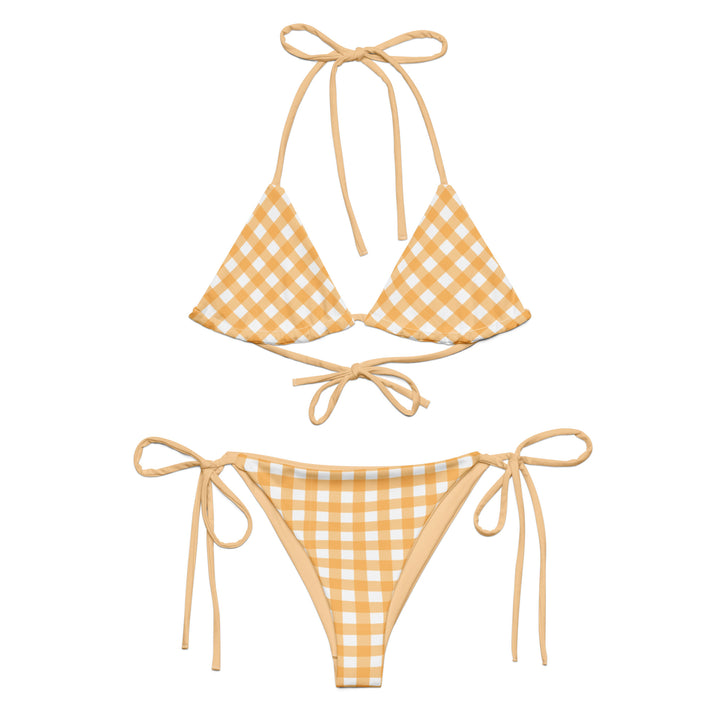Yellow Gingham String Bikini