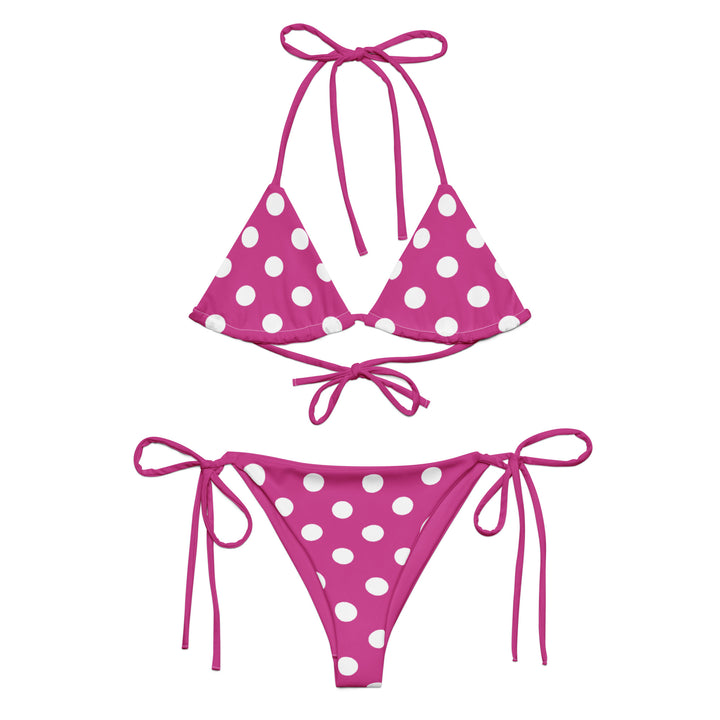 Fuchsia Bikini with White Polka Dots